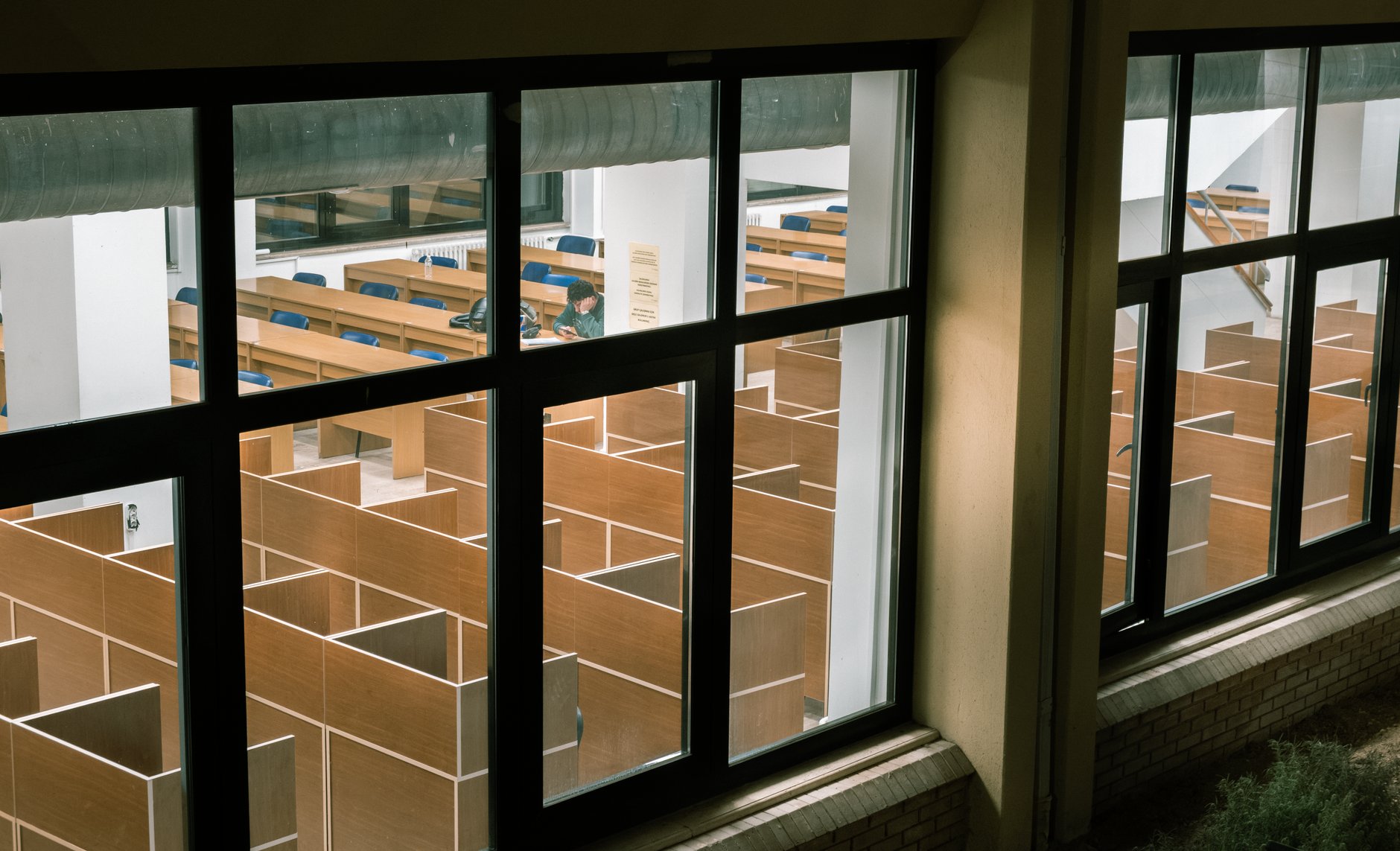 Interior seen through windows