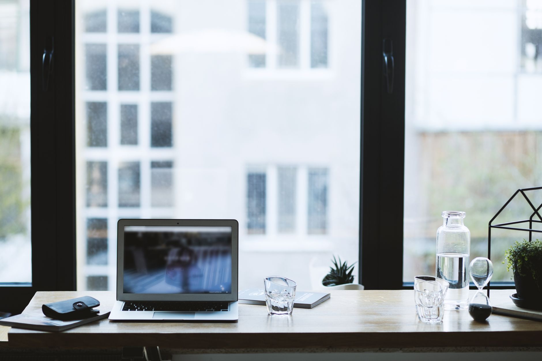 Desk by a window